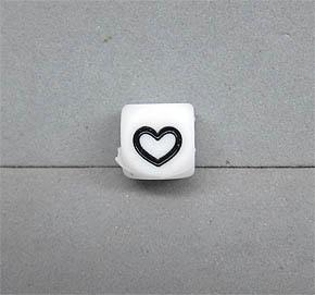 Buchstabenwürfel Silikon 10mm Herz